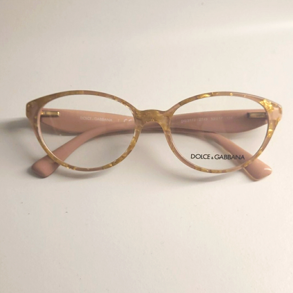 Dolce & Gabbana Pink and Tortoiseshell Cat Eye Glasses